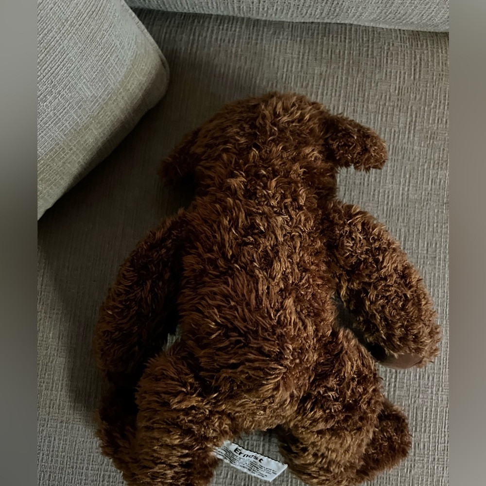 Russ bearie Ernest‎ Bear Plush Dark curly Hair Velvet feet - Picture 7 of 8